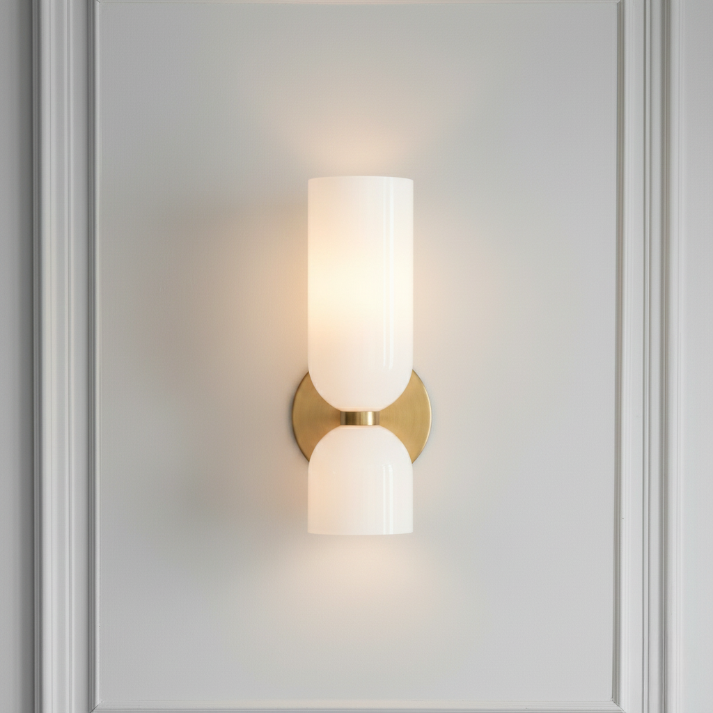 Flute – Elegancka Lampa Ścienna ze Szkła i Żelaza w Stylu Retro