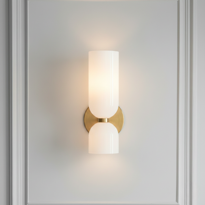 Flute – Elegancka Lampa Ścienna ze Szkła i Żelaza w Stylu Retro