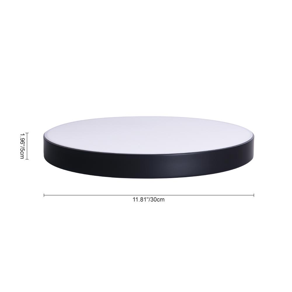 Erda – Nowoczesna LED Lampa Sufitowa z Abażurem z Akrylu (Czarna, 40/50 cm)