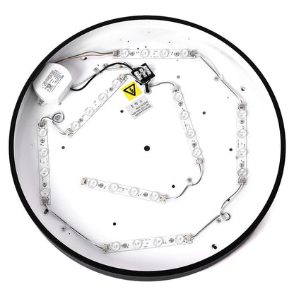 Erda – Nowoczesna LED Lampa Sufitowa z Abażurem z Akrylu (Czarna, 40/50 cm)