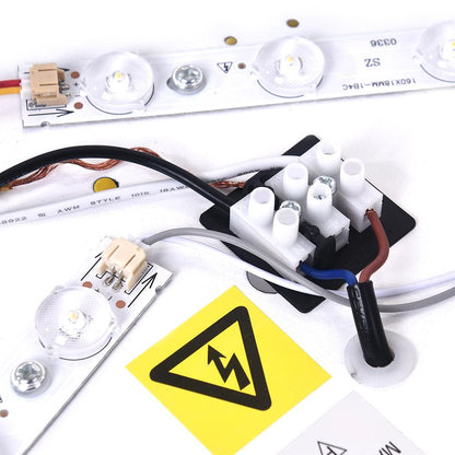 Erda – Nowoczesna LED Lampa Sufitowa z Abażurem z Akrylu (Czarna, 40/50 cm)