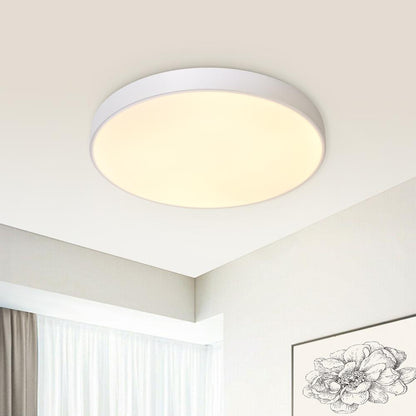Erda – Nowoczesna LED Lampa Sufitowa z Abażurem z Akrylu (Czarna, 40/50 cm)