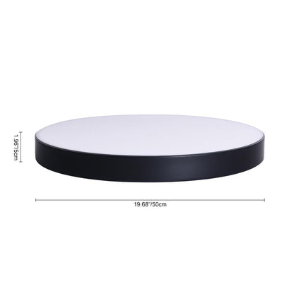 Erda – Nowoczesna LED Lampa Sufitowa z Abażurem z Akrylu (Czarna, 40/50 cm)