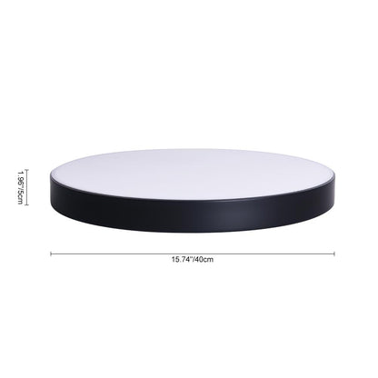 Erda – Nowoczesna LED Lampa Sufitowa z Abażurem z Akrylu (Czarna, 40/50 cm)