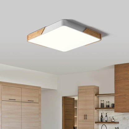 Löla – Nowoczesna lampa sufitowa LED z drewnem i akrylowym dyfuzorem