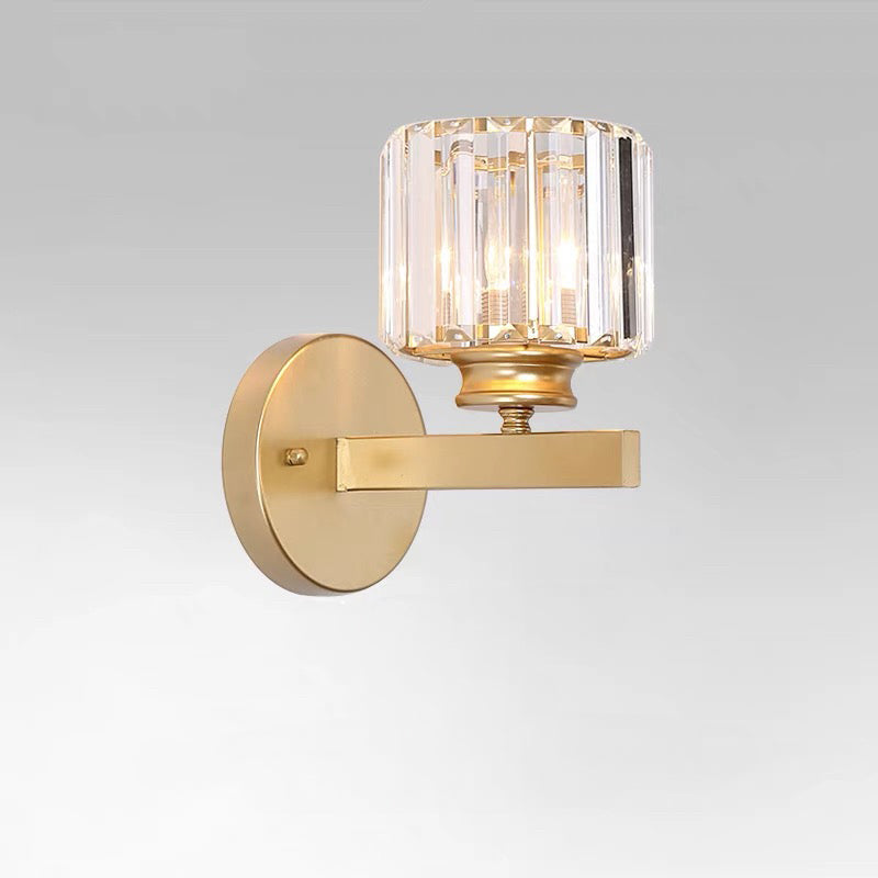Luca – Lampa Ścienna ze Szklanym Kloszem i Matową Czarną Podstawą