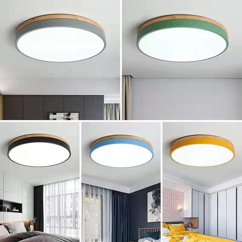 Tröde – Drewniana Lampa Sufitowa LED o Okrągłym Kształcie w Skandynawskim Stylu – Elegancki Minimalizm i Ciepłe Światło