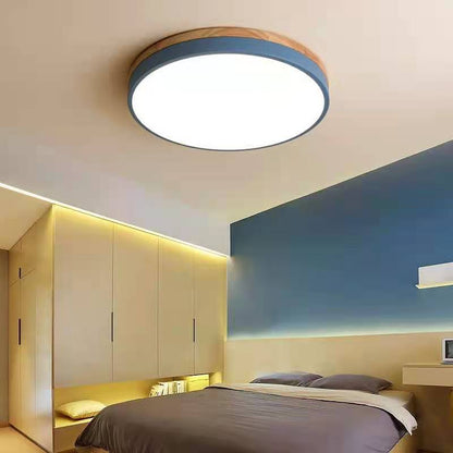 Tröde – Drewniana Lampa Sufitowa LED o Okrągłym Kształcie w Skandynawskim Stylu – Elegancki Minimalizm i Ciepłe Światło