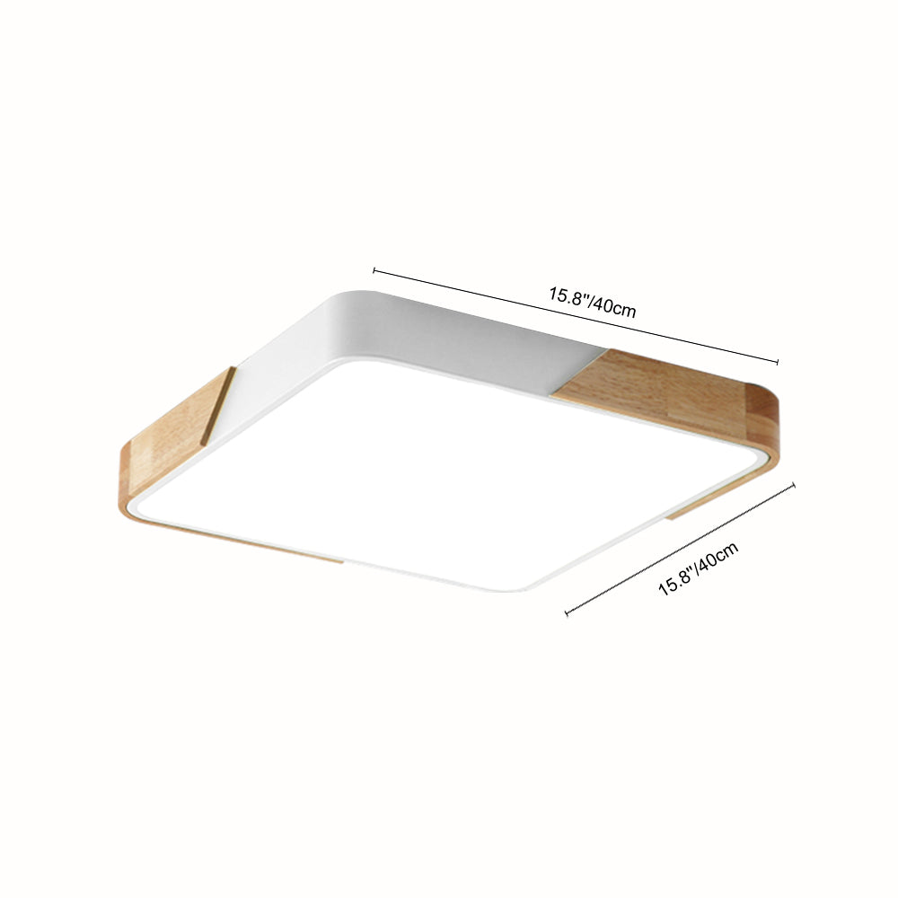 Löla – Nowoczesna lampa sufitowa LED z drewnem i akrylowym dyfuzorem