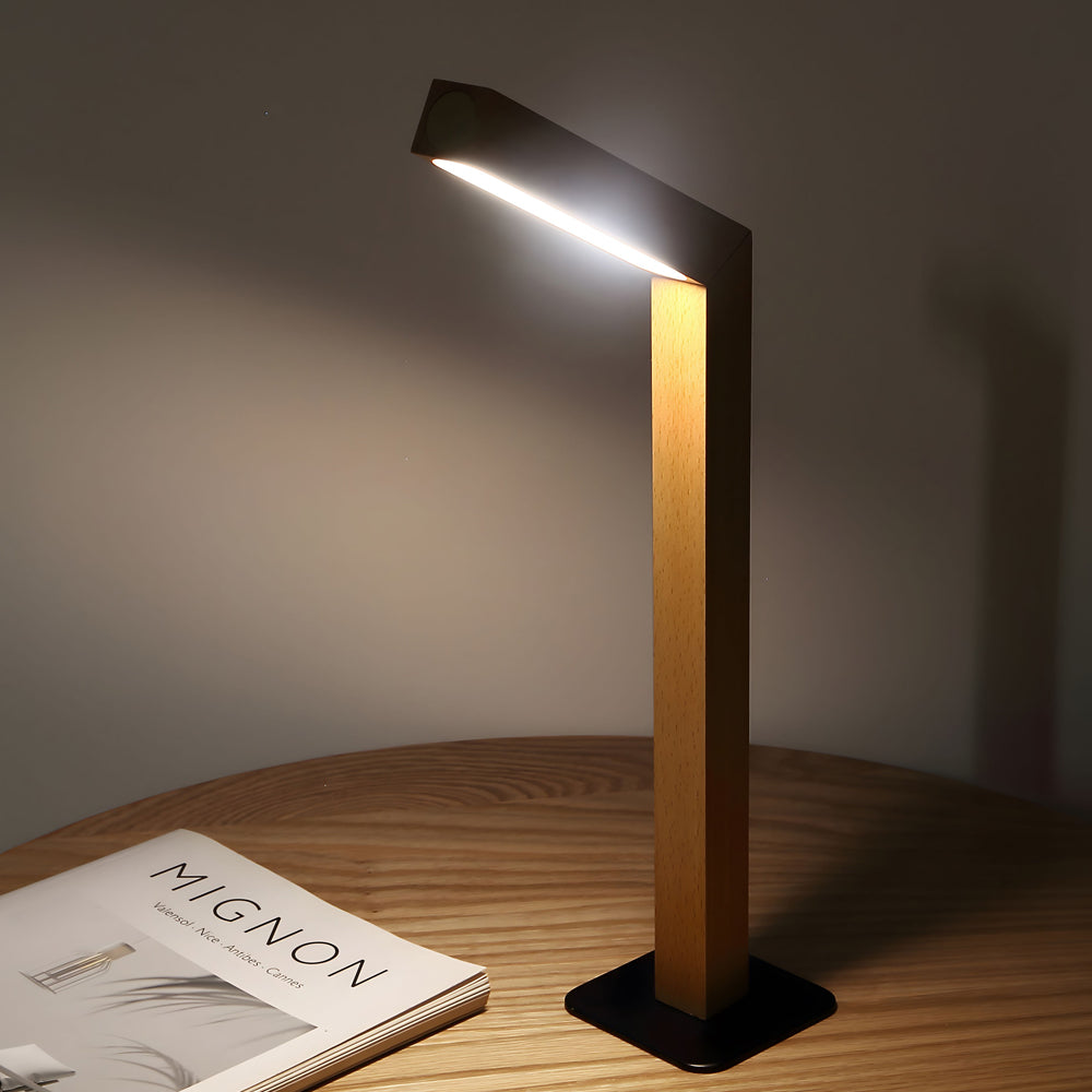 Lampa Stołowa z Dotykowym Sterowaniem, Liniowym Oświetleniem LED i Regulowaną Głowicą 360°