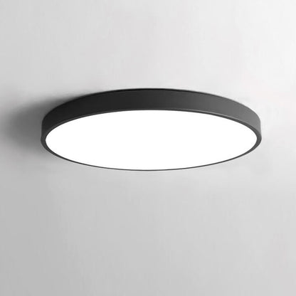 Erda – Nowoczesna LED Lampa Sufitowa z Abażurem z Akrylu (Czarna, 40/50 cm)