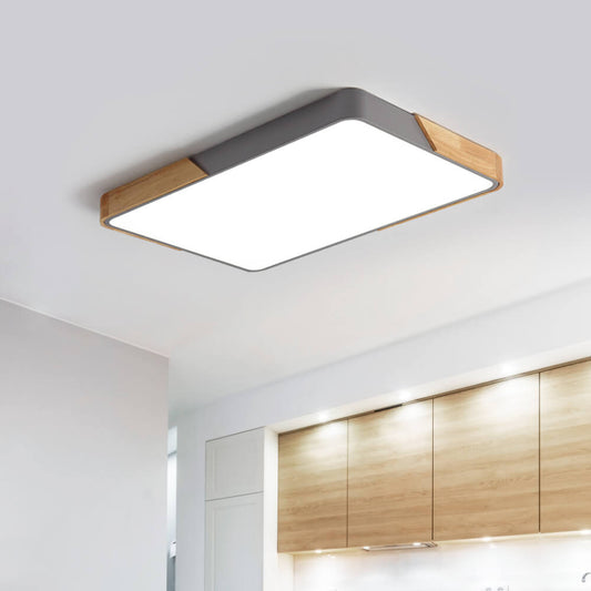 Löla – Nowoczesna LED Lampa Sufitowa z Drewnem i Dyfuzorem z Akrylu