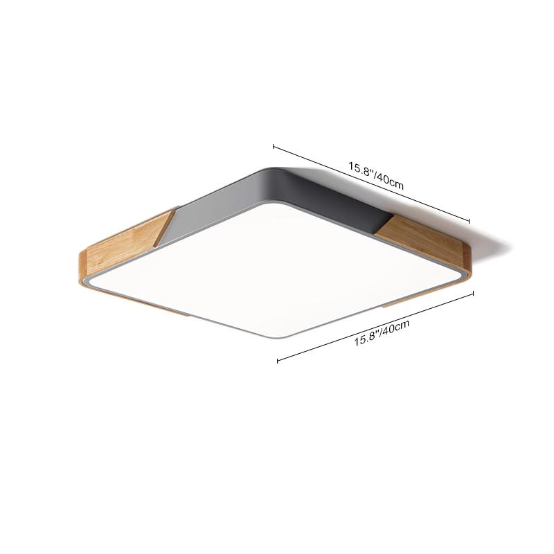 Löla – Nowoczesna lampa sufitowa LED z drewnem i akrylowym dyfuzorem