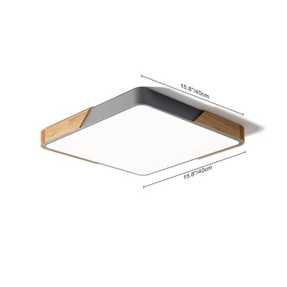 Löla – Nowoczesna lampa sufitowa LED z drewnem i akrylowym dyfuzorem