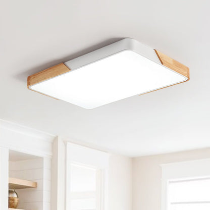 Löla – Nowoczesna lampa sufitowa LED z drewnem i akrylowym dyfuzorem