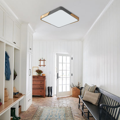 Löla – Nowoczesna lampa sufitowa LED z drewnem i akrylowym dyfuzorem