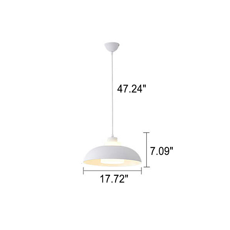 Modern Aluminum Pendant Light – E26 Socket, Multiple Colors and Sizes